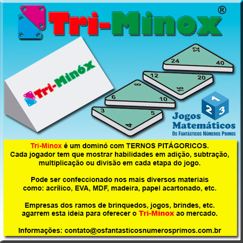 tri-minóx - dominó com Ternos Pitagóricos