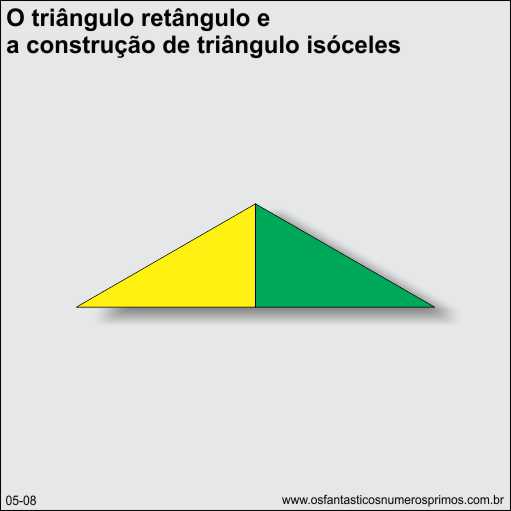 triângulo retângulo e a construção de triângulo isóceles