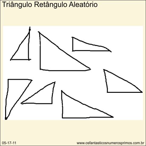 Triângulo retângulo aleatório