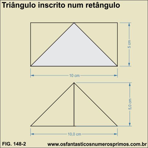 triangulo inscrito em um retângulo