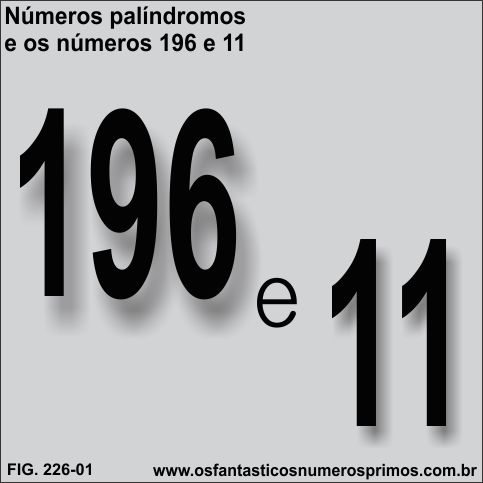 Números palíndromos e os números 196 e 11