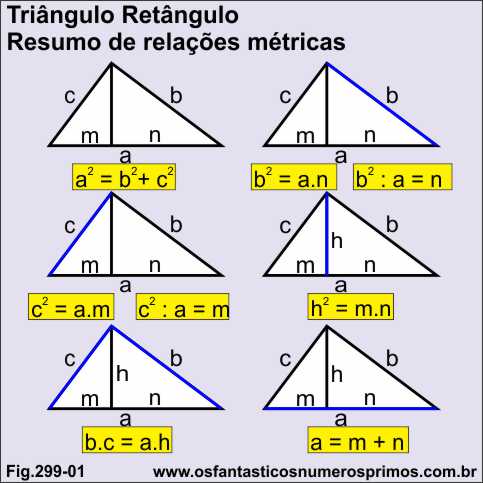 triângulo retângulo e relações métricas