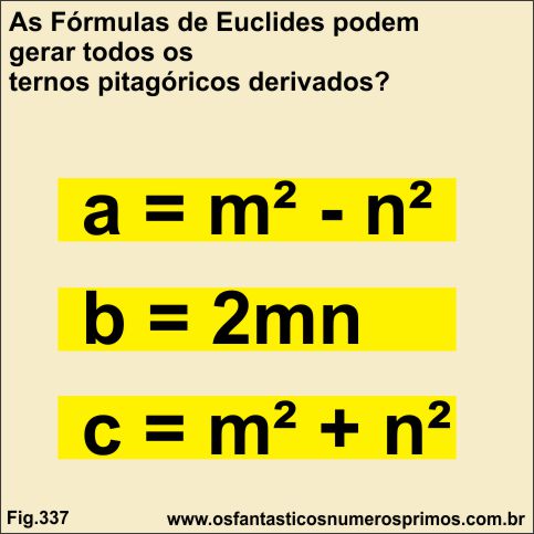 As Fórmulas de Euclides podem gerar todos os ternos pitagóricos derivados ?