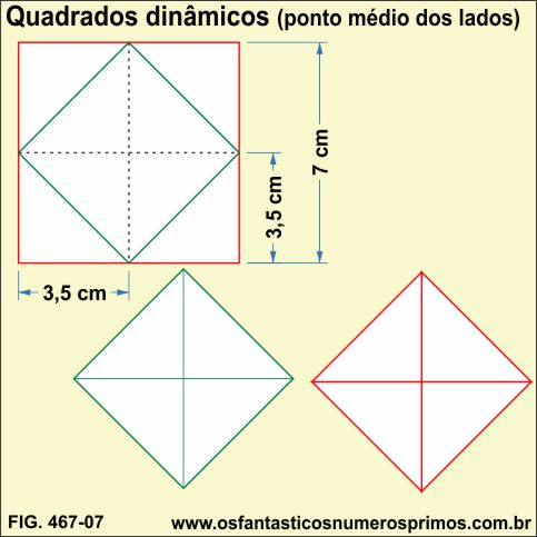 quadrados dinâmicos (ponto médio)
