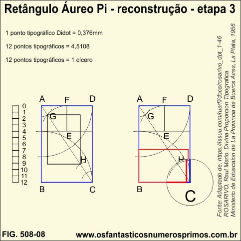 Retângulo Áureo Pi - reconstrução - etapa 3