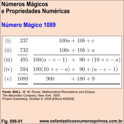 Números Mágicos e Propriedades Numericas - Número Mágico 1089