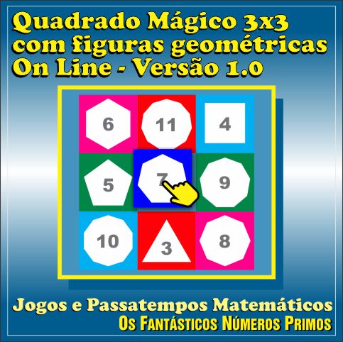 quadrado mágico 3x3 figuras geometricas on-line