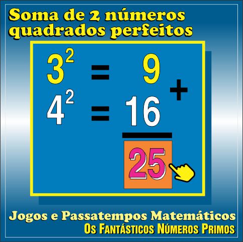 Passatempo Matemático - Soma de dois números quadrados perfeitos consecutivos