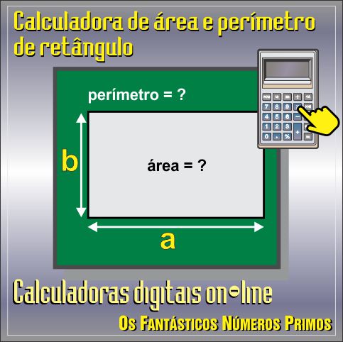 Calculadora de área e perímetro de retângulo on-line