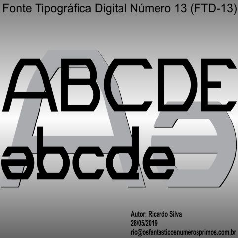 fonte tipografica digital número 13