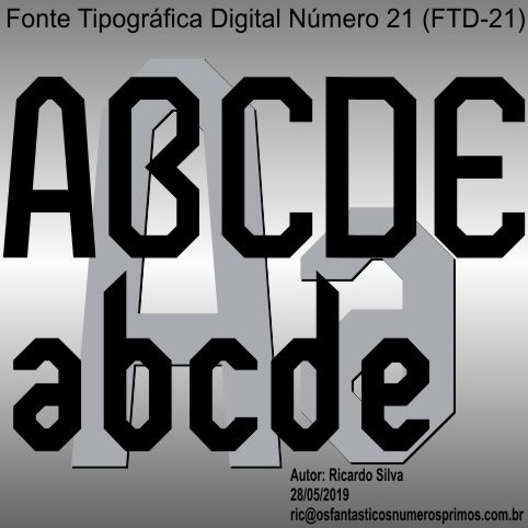 fonte tipografica digital número 21
