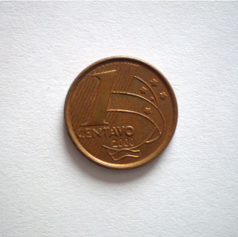 moeda brasileira de 1 centavo de 2000