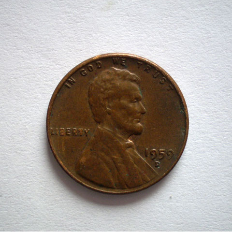 moeda dos estados unidos one cent dolar de 1959
