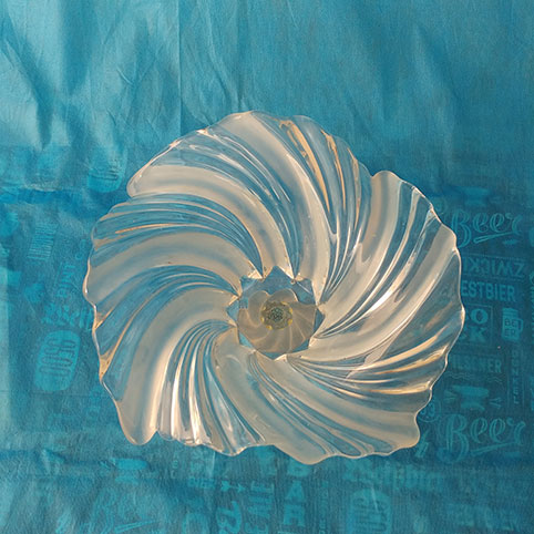 Fruteira de Cristal vista superior 